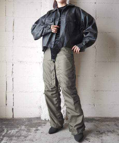 Fake Leather Shirt Jacket BK
