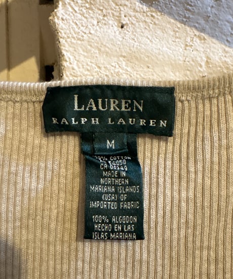 LAUREN Front Button Basic Tank Top BE