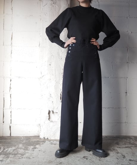 Back Laceup Sailor Pants BK