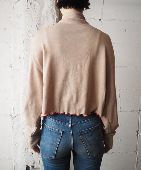 REMAKE Mellow Stitch Frill Half Zip BE RE