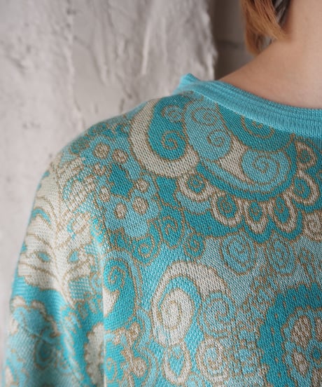 1970's Euro Botanical Pattern Knit GN