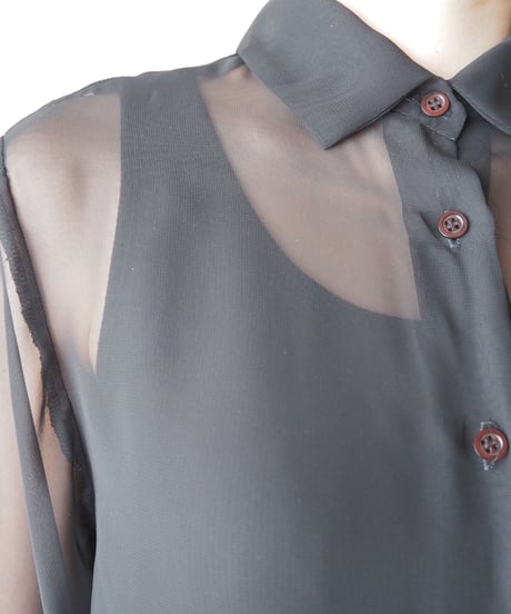 Seethrough S/S Shirt BK