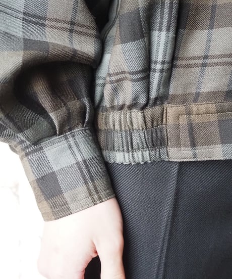 Check Pattern Blouse Shirt GNBK