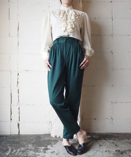 Stand Big Collar Frill Blouse IV