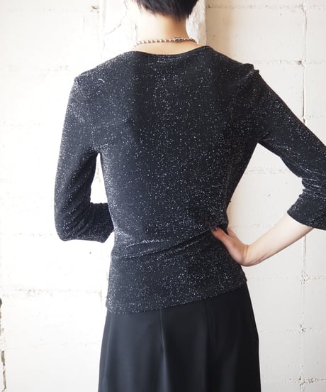 Front Slashed Glitter Cutsewn BKSV