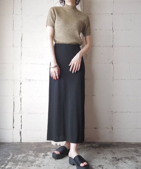 Shortsleave Rib Mock Neck GD