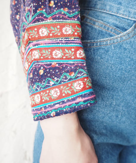 Handmade Velour Embroidery Tyrolean Tape PUR