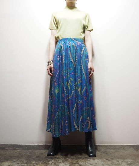 Paisley Pattern Easy Skirt BL