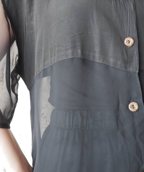 Rayon × Sheer S/S Shirt BK