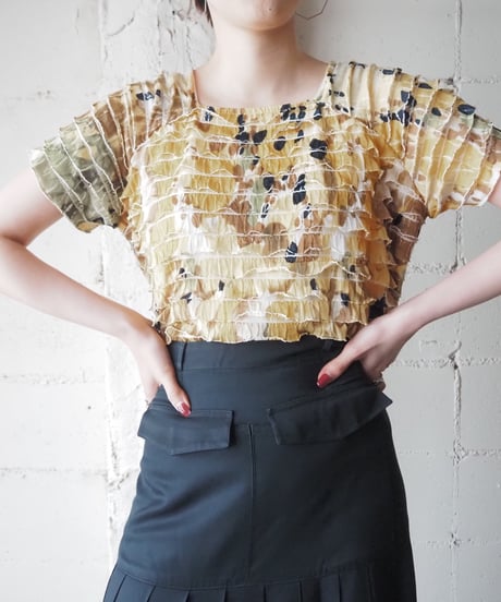 Floral Pattern Tiered Cutsewn YE