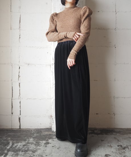 Puff Sleeve Rib Knit BR