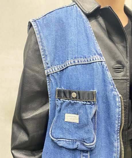 GUESS Zipup Denim Vest BL