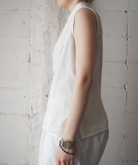 Embroidery Sleeveless China Shirt WH