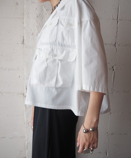 Many Pockets short Shirt WH