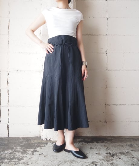 Low Rise Switching Skirt BK