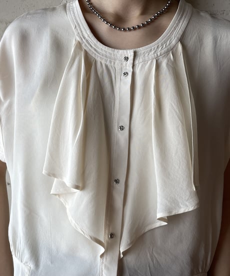 Front Drape French Sleeve Blouse IV