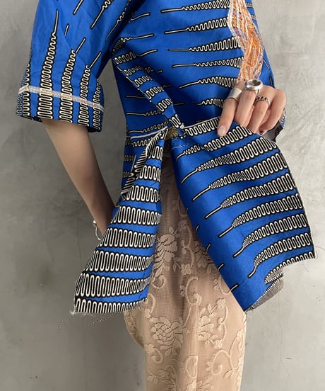 Side Slit African Batik Tops BLOR