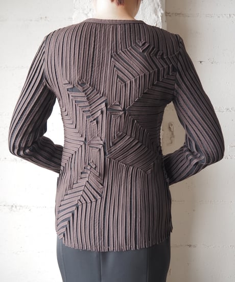 Sheer×Tape Double Zip Jacket BRBK