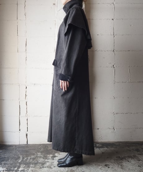 Corduroy Collar Western Coat BK