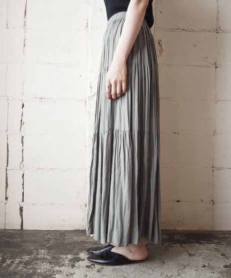 1980's Easy Tiered Long Skirt KA