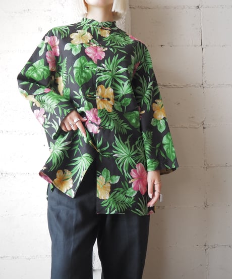 LAUREN Ralph Lauren Tropical Pattern China Shirt BK