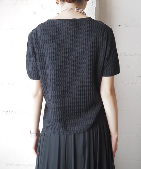 Nuanced Stripe Knit Tee BK