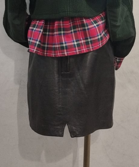 Leather Tight Skirt BK