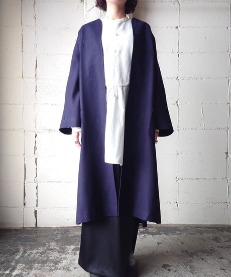 Slit Long Gown Coat NV