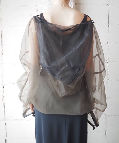 Bicolor Sheer P/O Jacket KA BL