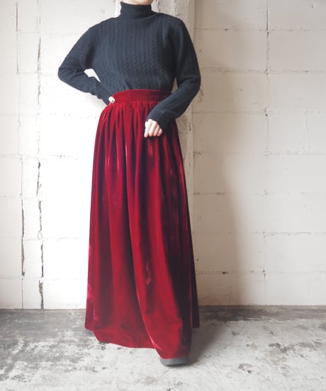 Velvet Flared Skirt RE