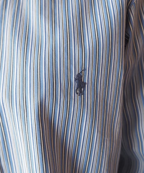 Remake Ralph Lauren Stripe Short Shirts BLNVWH