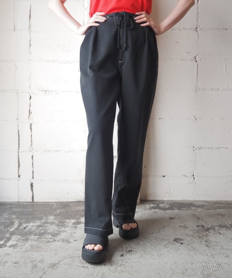 Remake Ralph Lauren Drawstring Tuck Pants BK
