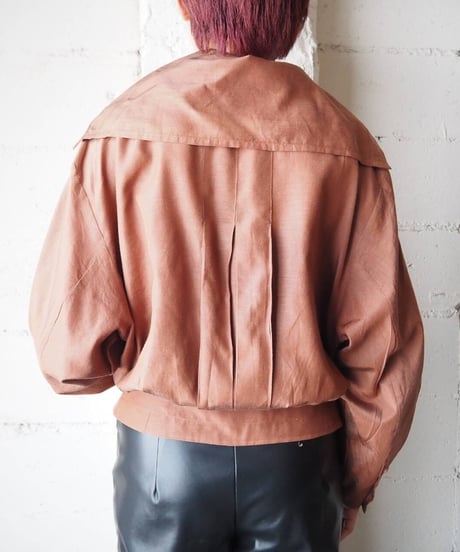 Pleated Design Satin Blouse BR