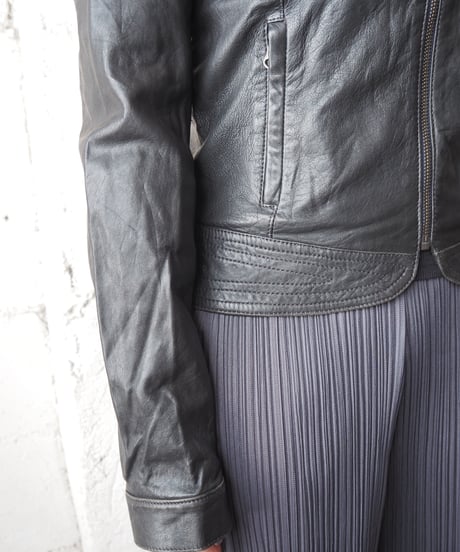 MAX&CO. Frilled Leather Jacket BK