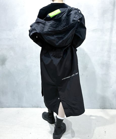 DIESEL Hoodied Nylon Coat BK