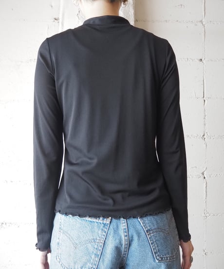 Mao Collar Sidebutton Cutsewn BK