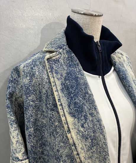 MSGM Chemical Wash Design Denim Coat LBL