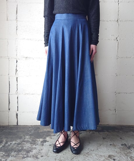Denim Flared Skirt NV