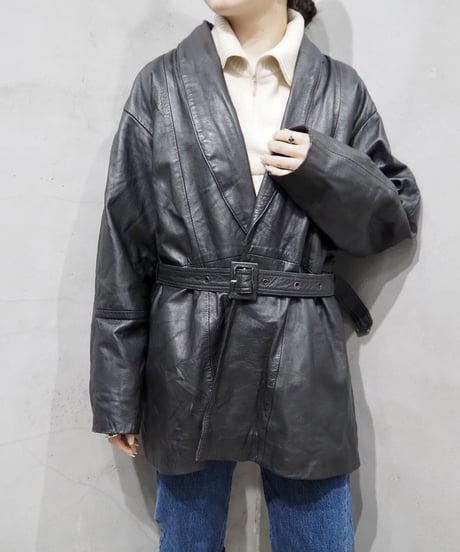 Leather Belt Jacket BK