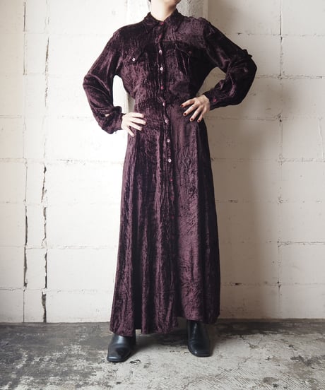 Velor Shirt Long  Dress BR