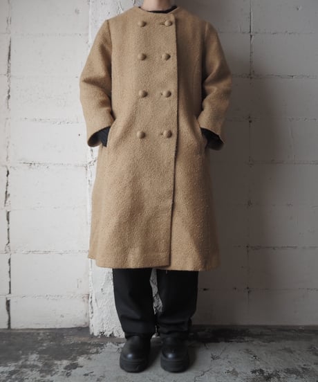 1950-60's USA Stylecraft Vintage Collarless Tweed Coat BE