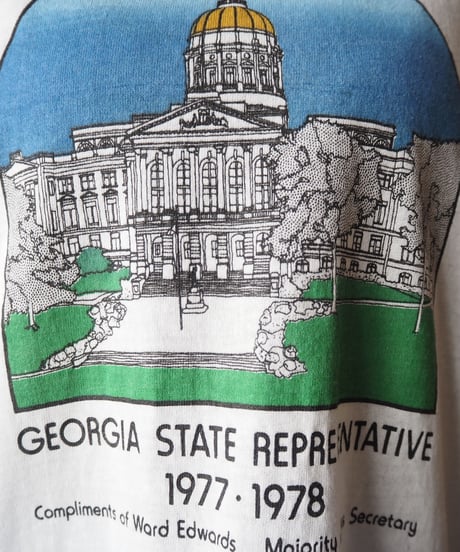 1970's Russel Building Print Tee WH