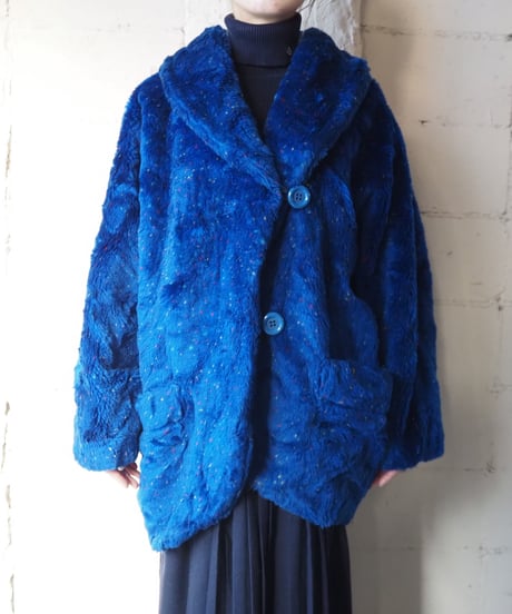 Mix Color Boa Coat BL