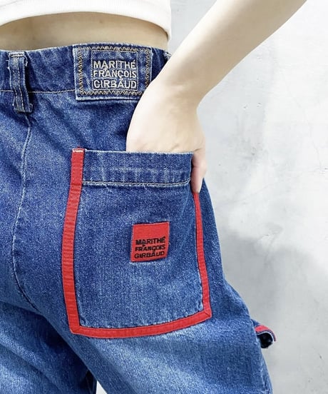 MARITHE FRANCOIS GIRBAUD Tape Design Denim Shuttle Pants BL RE