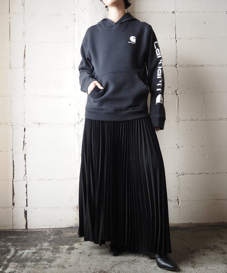 carhartt Logo Sleeve Hoodie BK