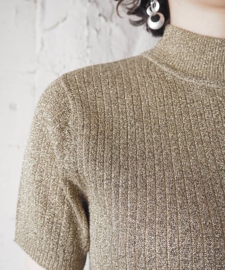 Shortsleave Rib Mock Neck GD