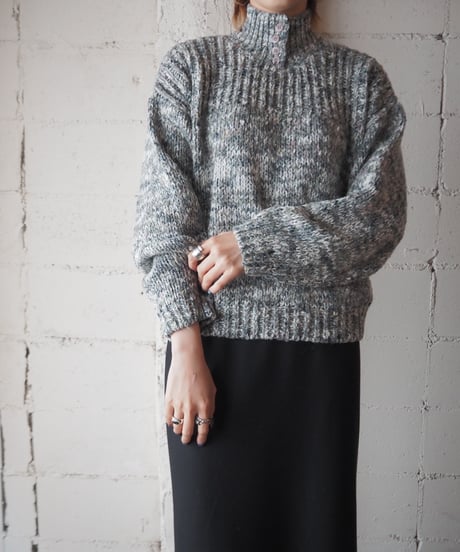 Mix Yarn High Neck Sweater GR