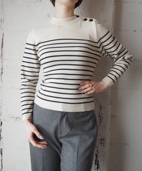 SAINT JAMES Border Knit IVNV