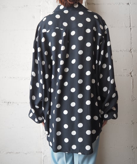 Dot Pattern Shirt BK WH