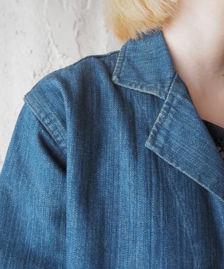 1990s USA Denim Chester Coat BL